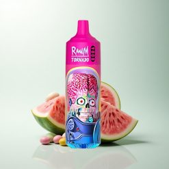 RandM Fumot Tornado 9000 Puffs Skittles Pastèque Rechargeable 850 mAh avec Affichage RGB
